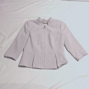 White House Black Market Lilac Mandarin Collar Zipper Jacket
